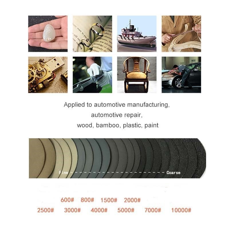 50pcs 3in Sanding Discs Pads 60-10000 Grit 75mm Type Wet/ Dry Sandpaper Discs