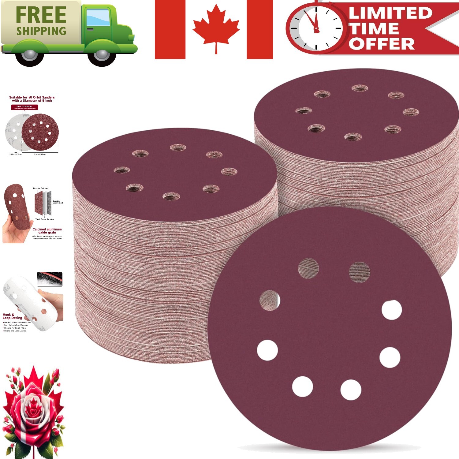 2000 Grit 5 Inch Sanding Discs – 100 Pack for Superior Polishing & Grinding