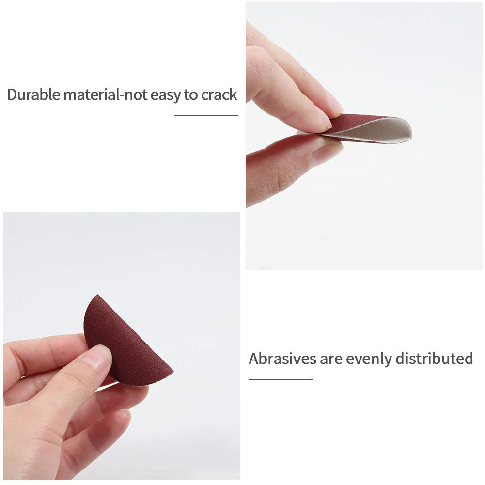 100PCS 2″ 320 Grit Sanding Discs, Hook and Loop No Hole Sandpaper | 2