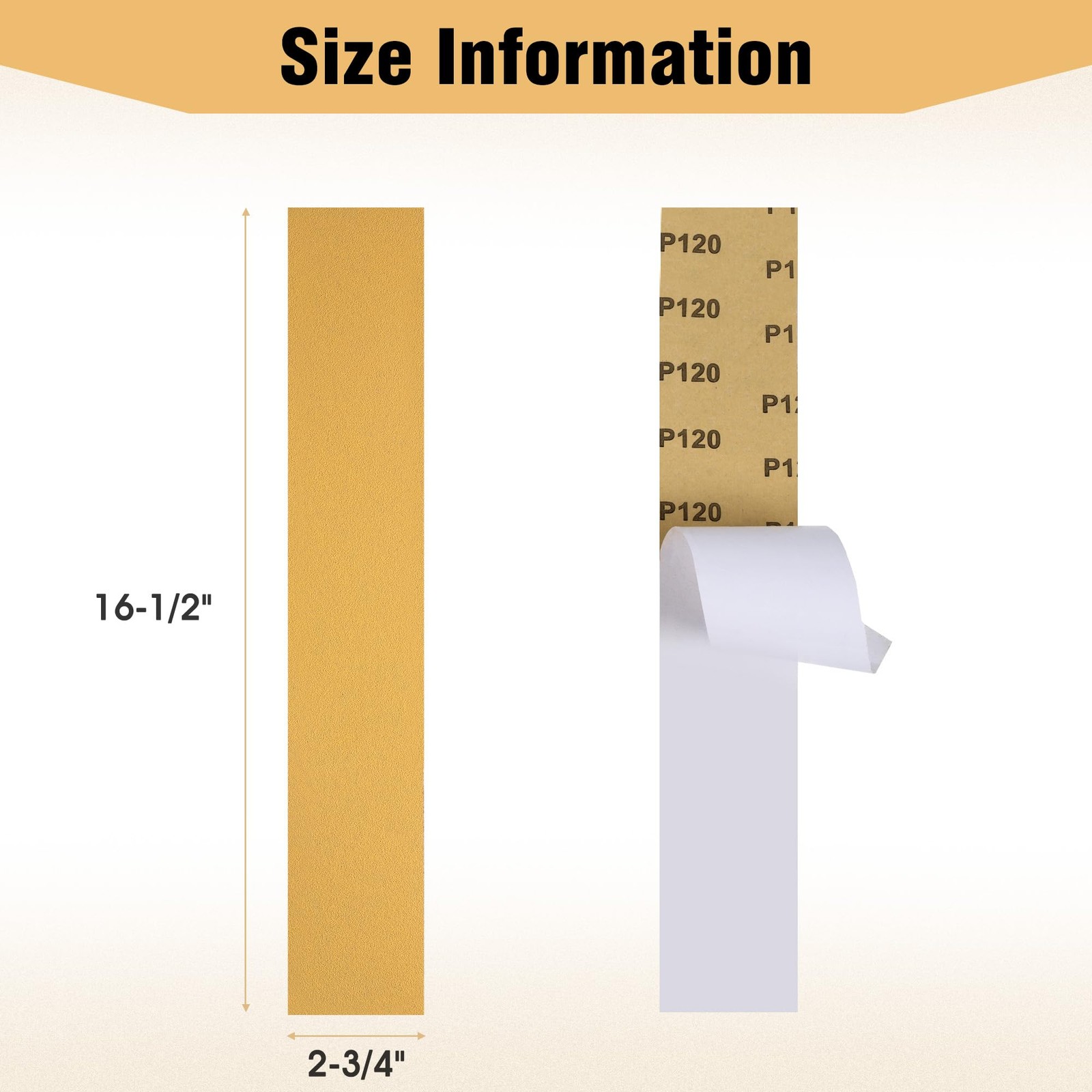 Shawya 40 PCS 2-3/4″ x 16-1/2″ Long Board Sand Paper 120 Grit PSA Longboard S