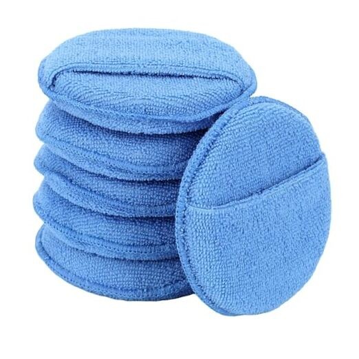 FONAROLL Microfiber Wax Applicator Pads, Car Wax Applicator with Finger Blue-1
