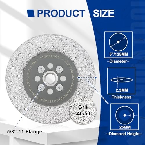 Granite Diamond Cutting Wheel for Marble Quartz, 5 Inch Fast Cutting 5 inch