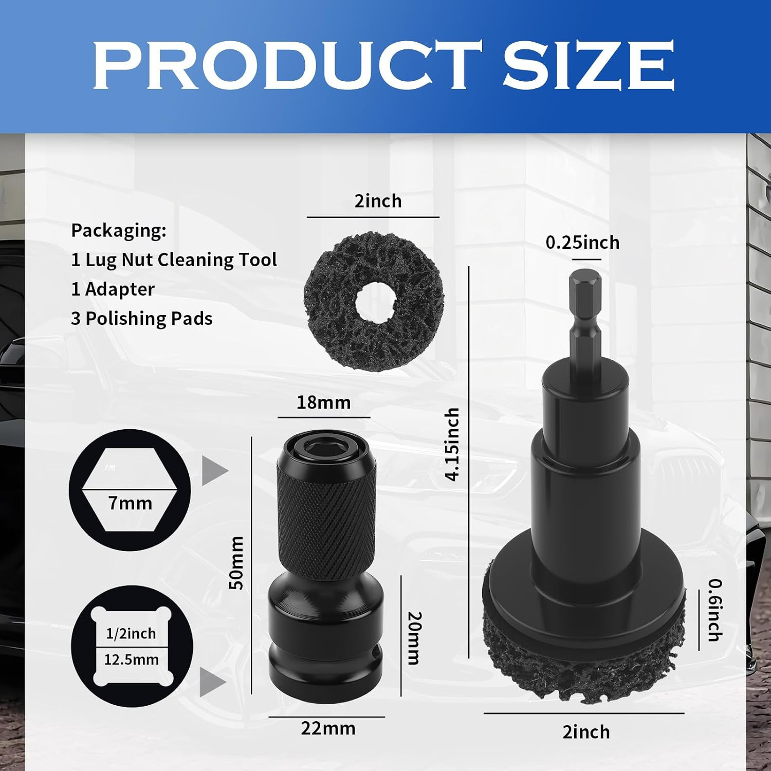 5PCS Wheel Hub Cleaning Tool,Polishing Rustproofing Wheel Hub Cleaning Kit with