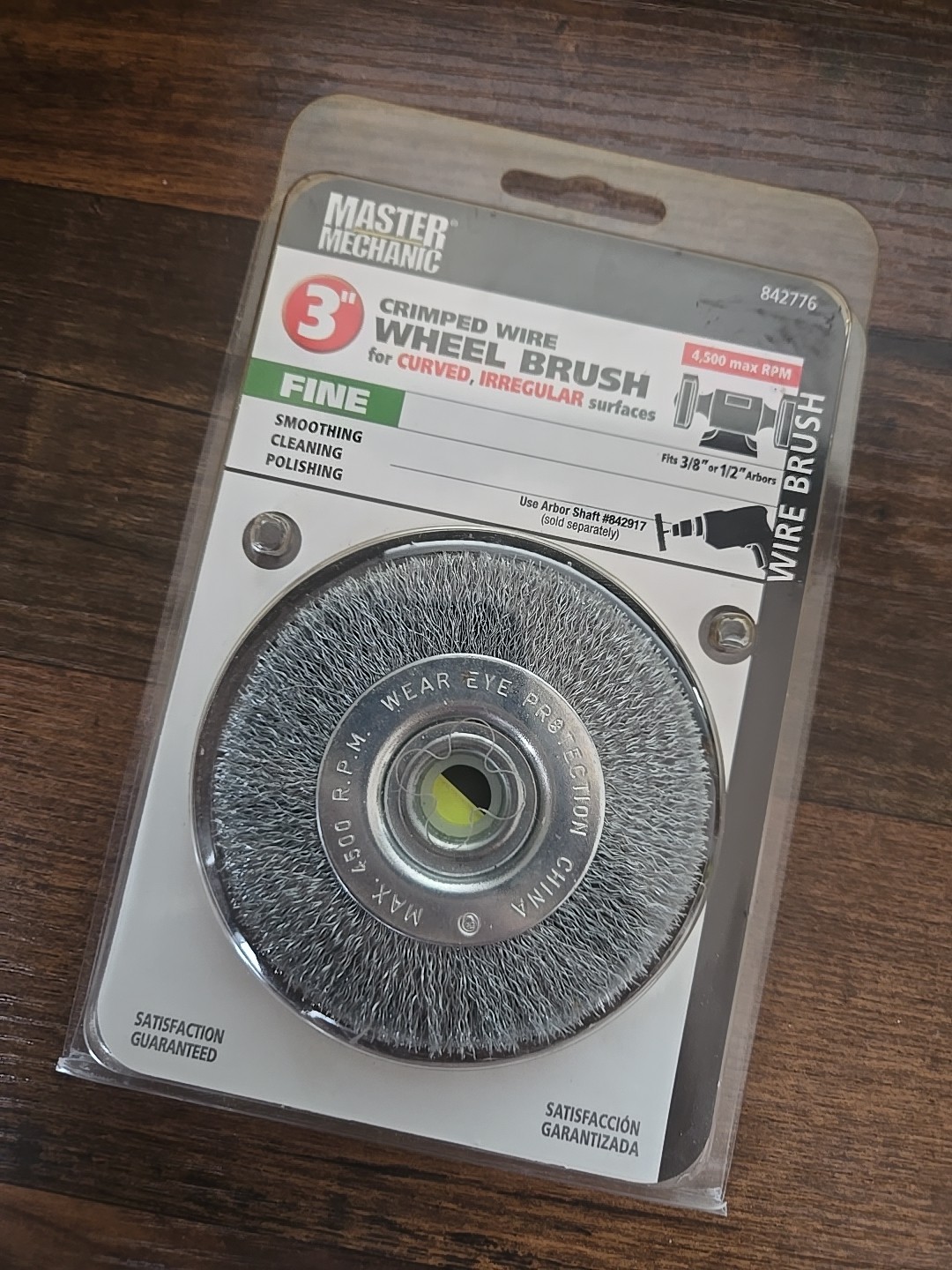MASTER MECHANIC 3″ CRIMPED WIRE WHEEL BRUSH 842776