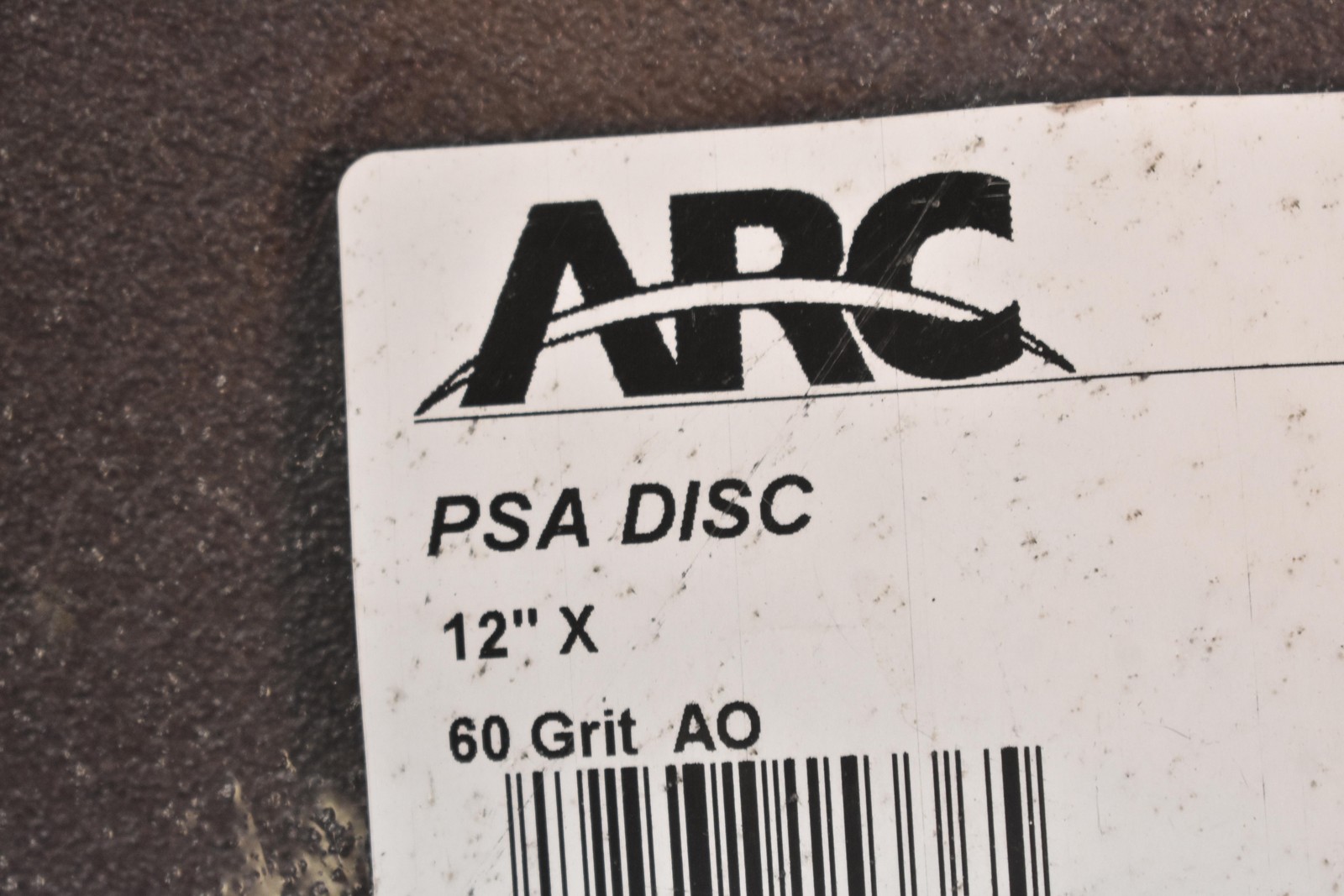 ARC PSA Sanding Discs 12 Inch 60 Grit AO Brown Adhesive Back 5 Pack 22-30513
