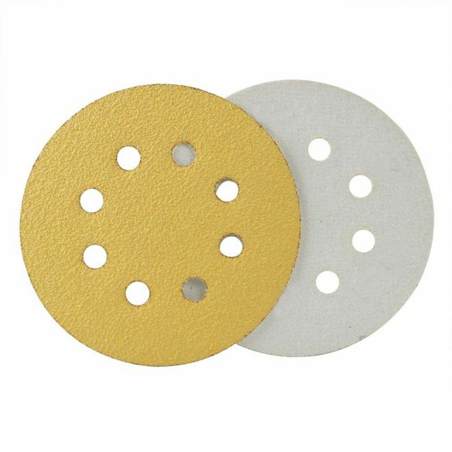 240 Grit 5″ Dia 8-Holes PSA Sanding Paper 25PK (Ceramic Aluminum Oxide) SD589P