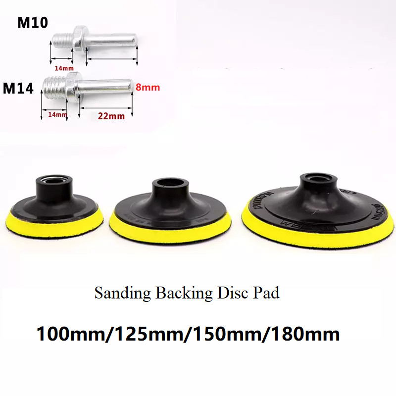 100mm/125mm/150mm/180mm Backing Hook & Loop Disc Pad For Sanding & Polishing