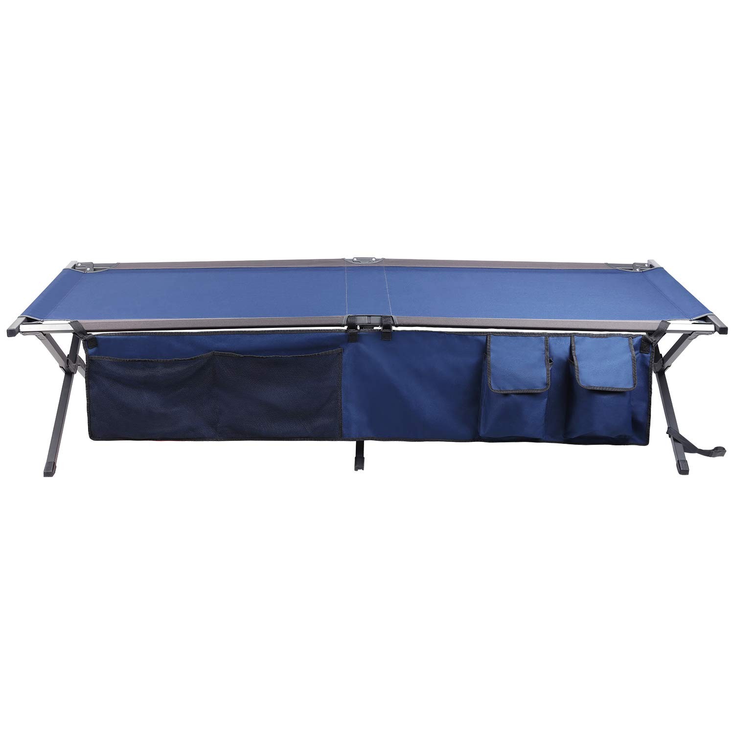 PORTAL Folding Portable Camping Cot, Guest Bed with Carry Bag and Side Storage O