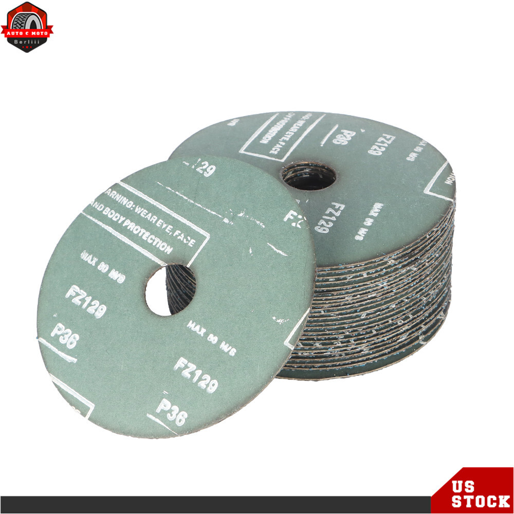 25Pack 24 Grit & 36 Grit Zirconia Resin Fiber Disc Grinding And Sanding Discs