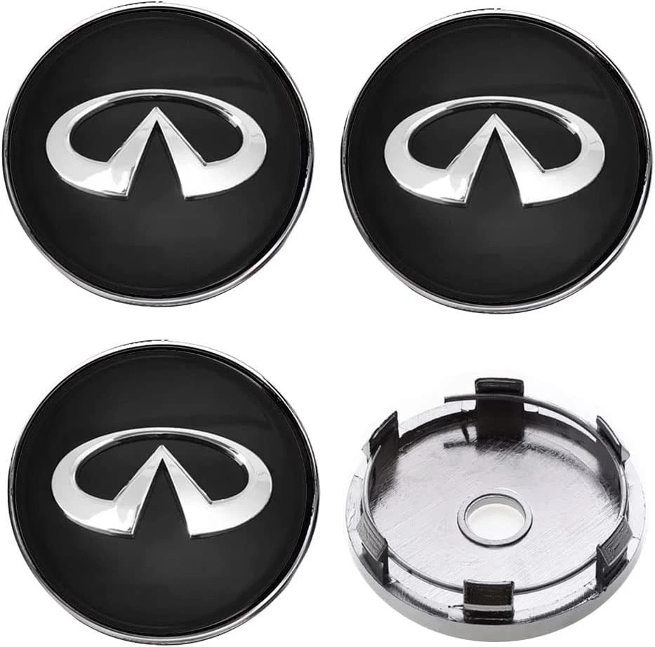 4Pack Wheel Center Caps for Infiniti QX50 Q50 Q70 Q70L Q60 QX60 QX80 Black-60