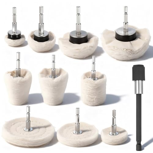 11 Pcs Buffing Wheel for Drill, Drill Buffer, Multi-Specification Wheel Kit
