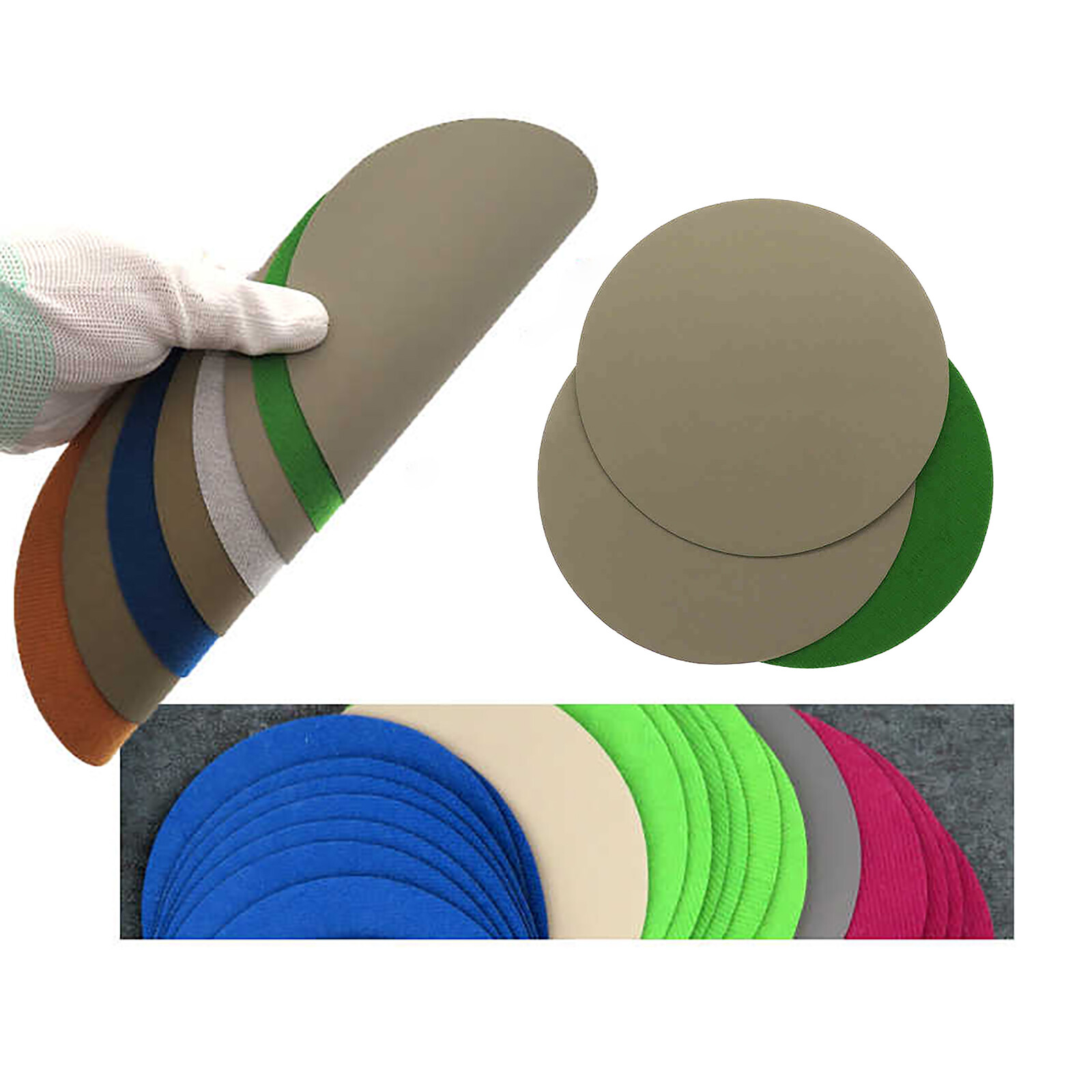 180mm 7″ Hook & Loop Sanding Discs 60-10000 Grit Wet Dry Sandpaper Sander Pad