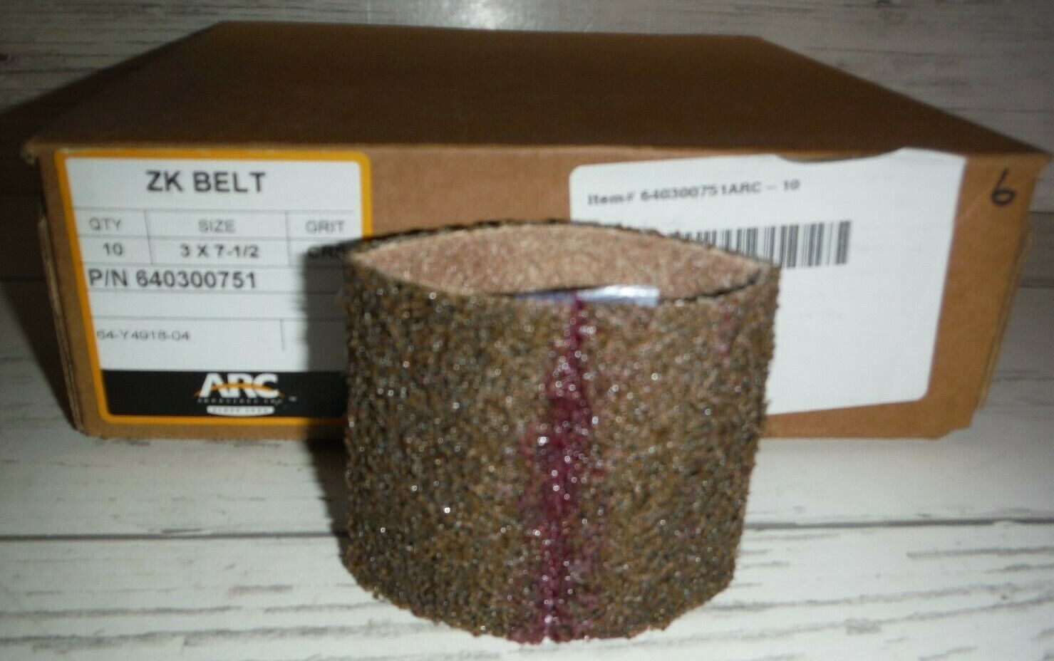 10 Arc Abrasives 3″ x 7-1/2″ Sanding Belt Coarse Grit #640300751