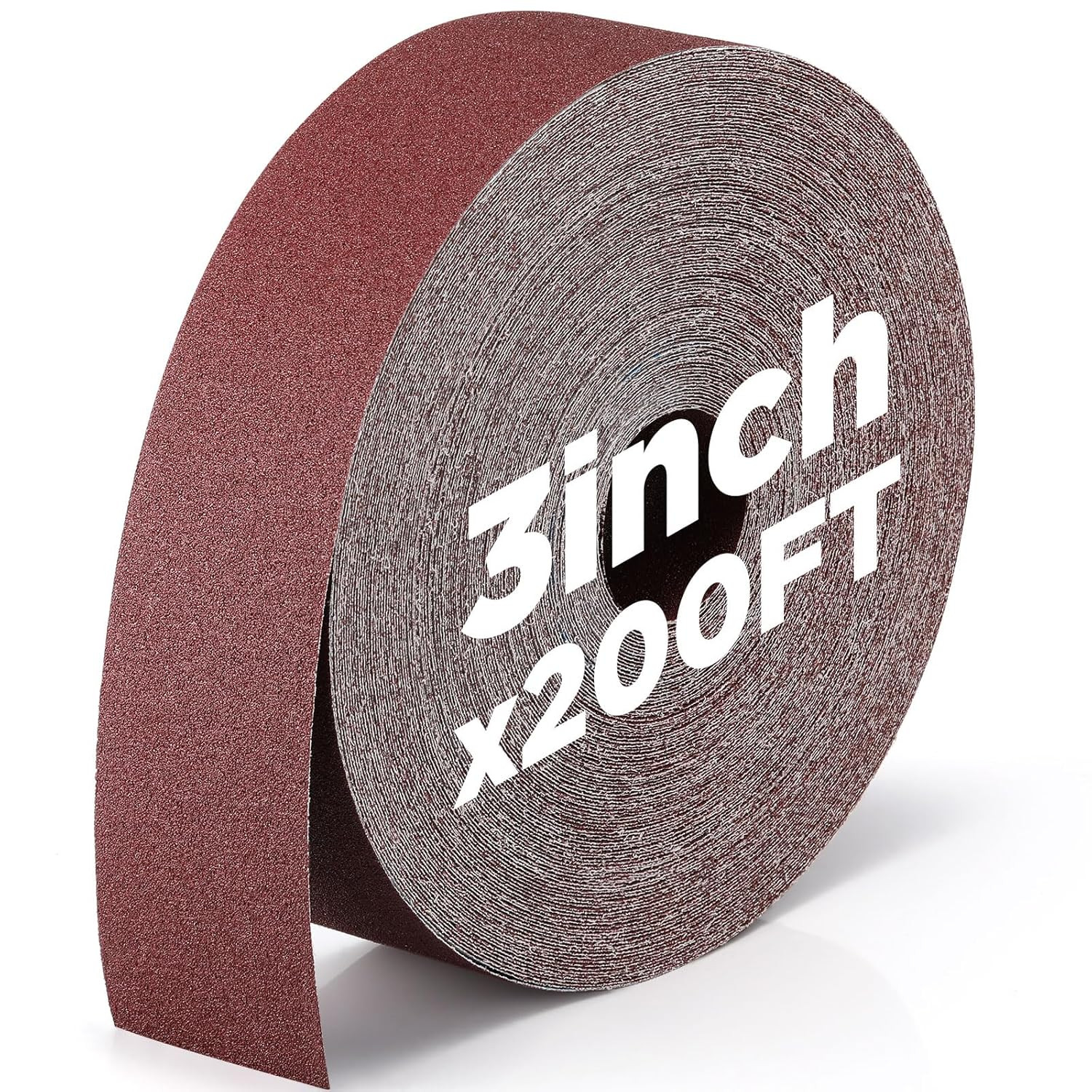 80 Grit Abrasive Sandpaper Roll 3”X 200 Ft Drum Sander Sand Paper Roll Emery Cl
