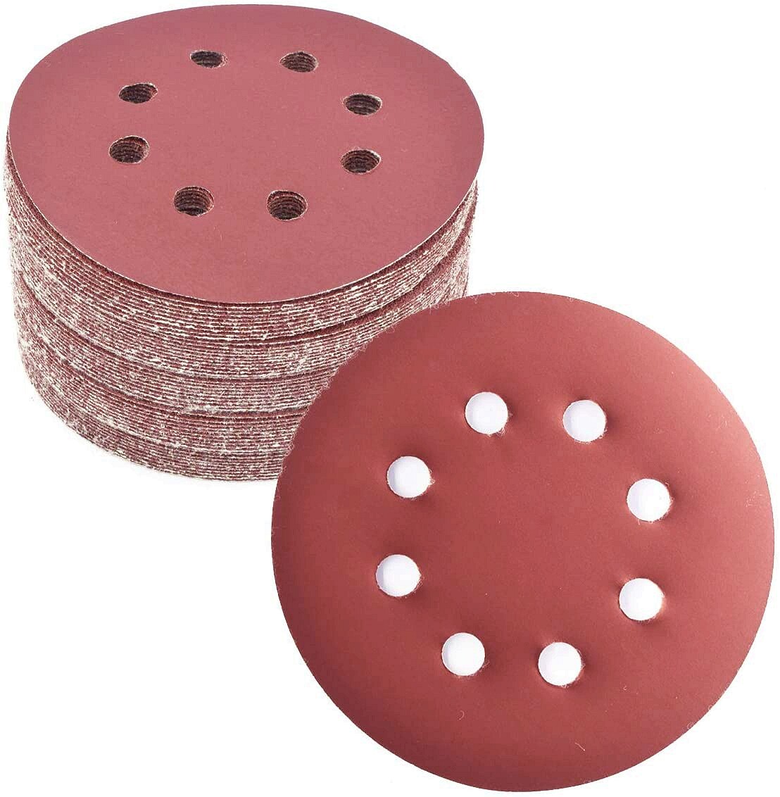 SATC 5PCS 5-in 2000 Grit Hook Loop Sanding Discs 8-Hole Orbital Sander Sandpaper
