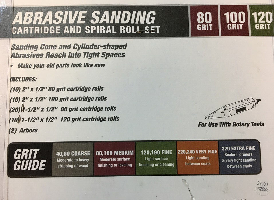 52 PC MINI SANDING CONE ENGINE PORTING ASSORTMENT KIT 80 and 120 Grit 25,000 rpm