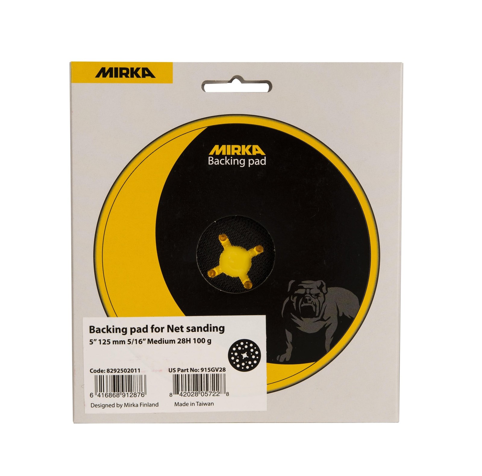 Mirka Backup Pad 5 Inch Hook and Loop 28 Holes Medium 915GV28