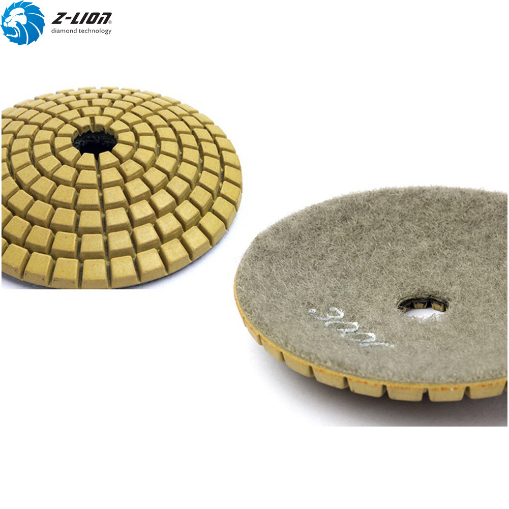 Z-lion 7Pcs 3″ Diamond Convex Polishing Pad Grit 50 Granite Polishing Kit
