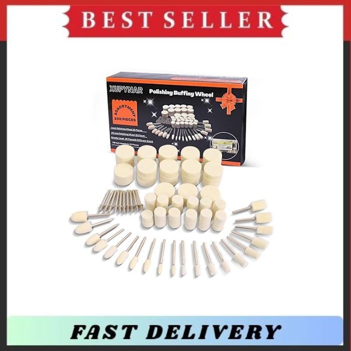 100PCS Polishing Buffing Wheel Kit for Dremel Rotary Tool 1/8″ Shank Set