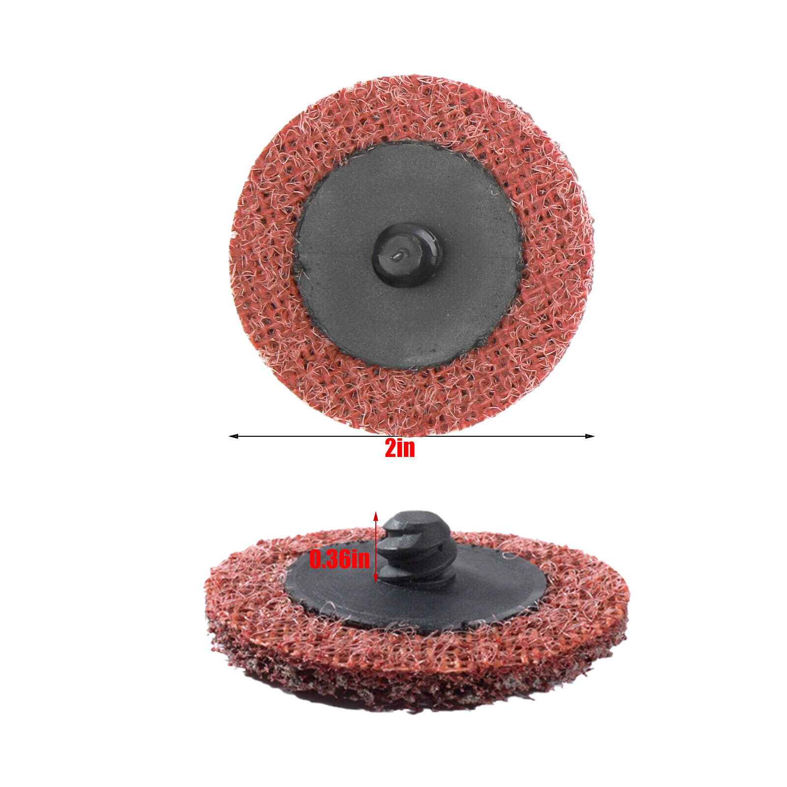 50Pc 2″ Medium Roloc Scotch Pads Roll Lock Surface Sanding Disc Made in USA