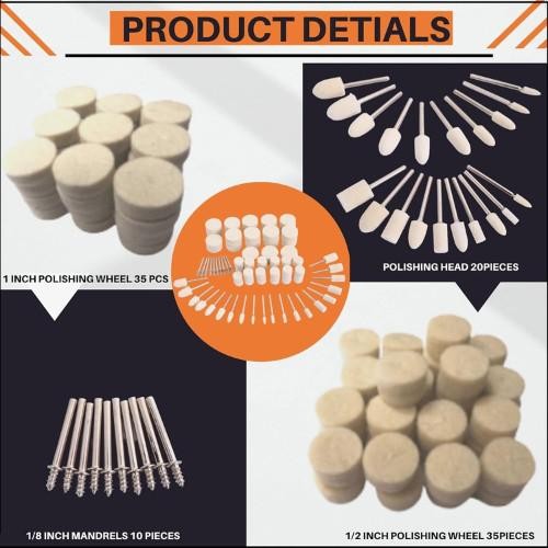 100pcs Polishing Buffing Wheel for Dremel Polishing Kit, Polishing Wheel for Dre