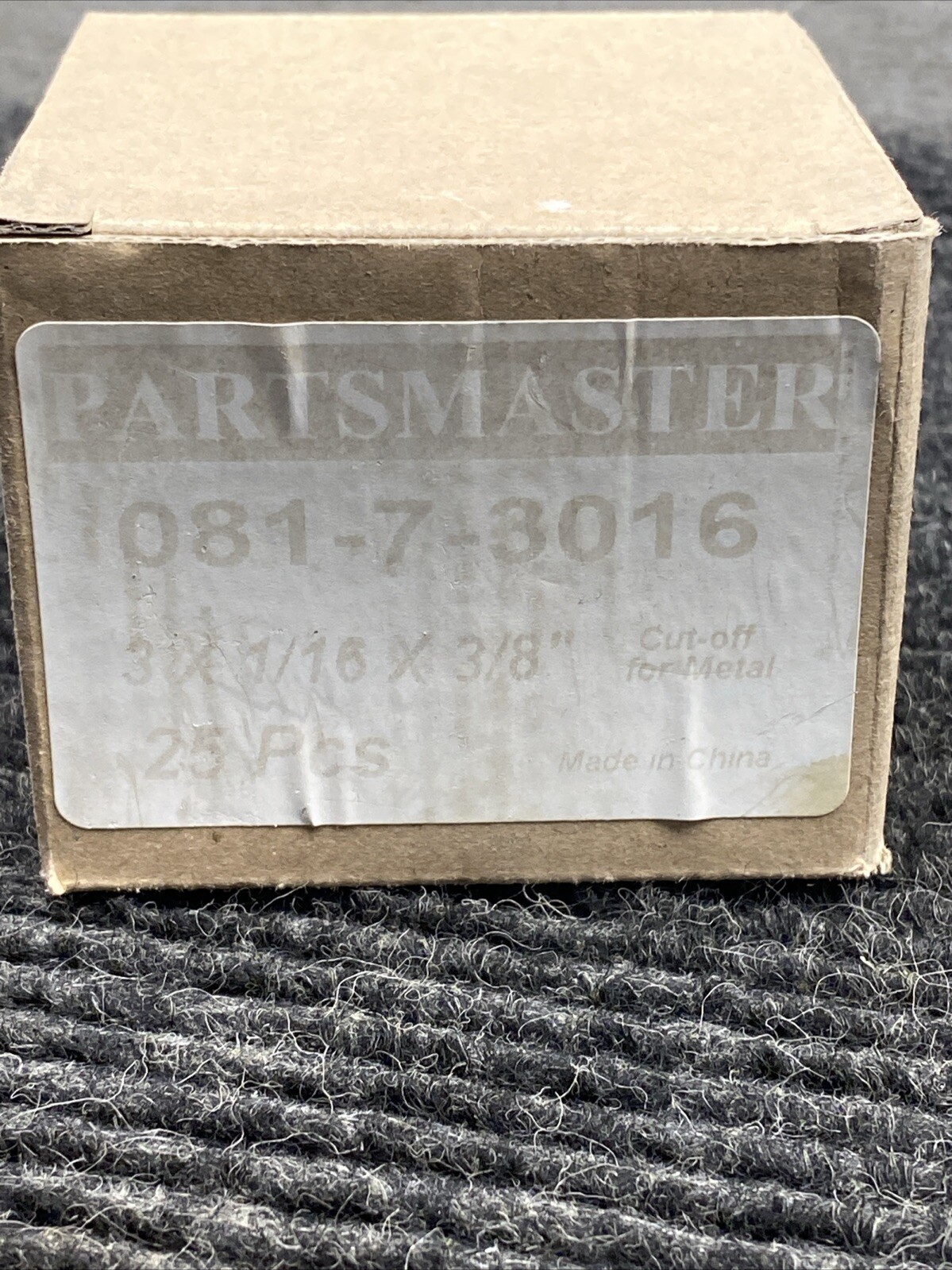 Box of 20 Partsmaster 3 x 1/16 x 3/8 Cut of Wheel