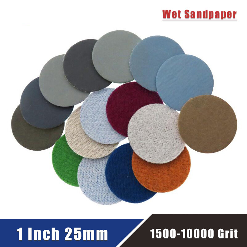 1 Inch 25mm Wet Sandpaper Sanding Discs Grinding Polishing Pads 1500-10000 Grit