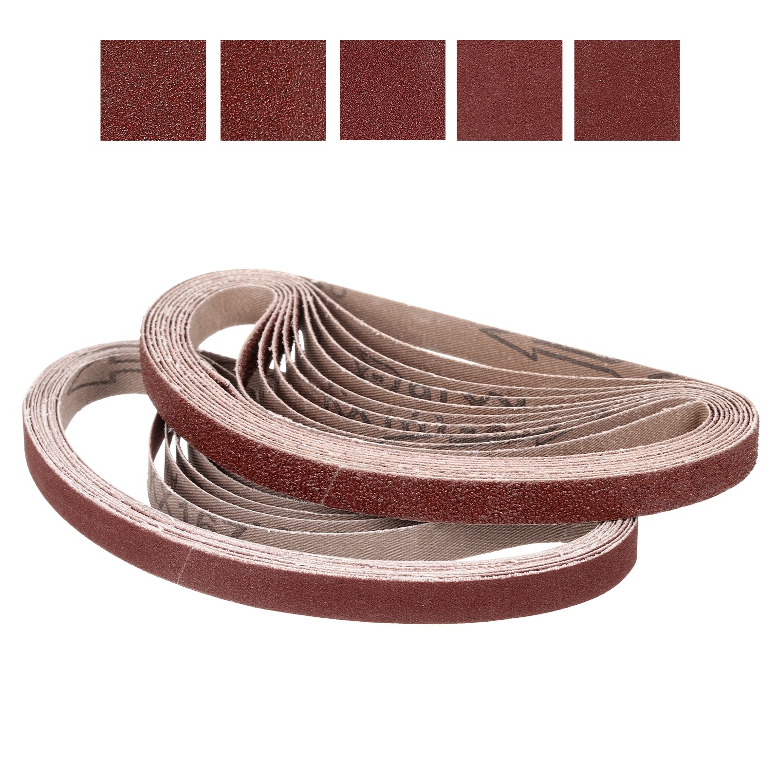 1/2 x 18 Inch Sanding Belt,40 Pcs 60/80/120/180/240 Grit Knife Sharpener Belts
