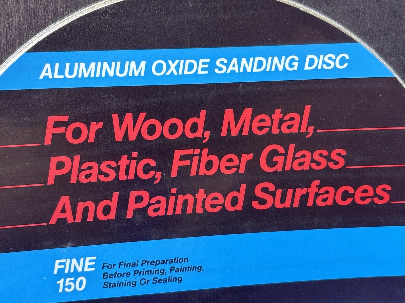 CRAFTSMAN PKG of 4 – 9” Aluminum Oxide Sanding Disc 150 Grit Fine No Cntr Hole