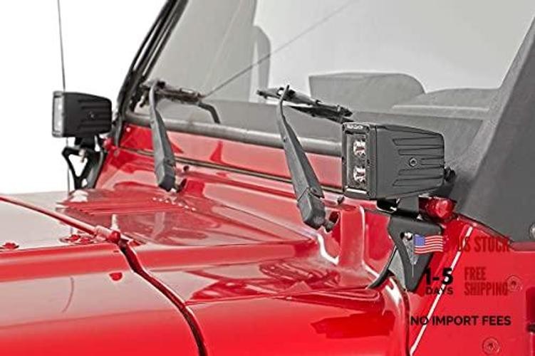 Lower Windshield LED Bracket for 1997-2006 Jeep Wrangler TJ – 6003