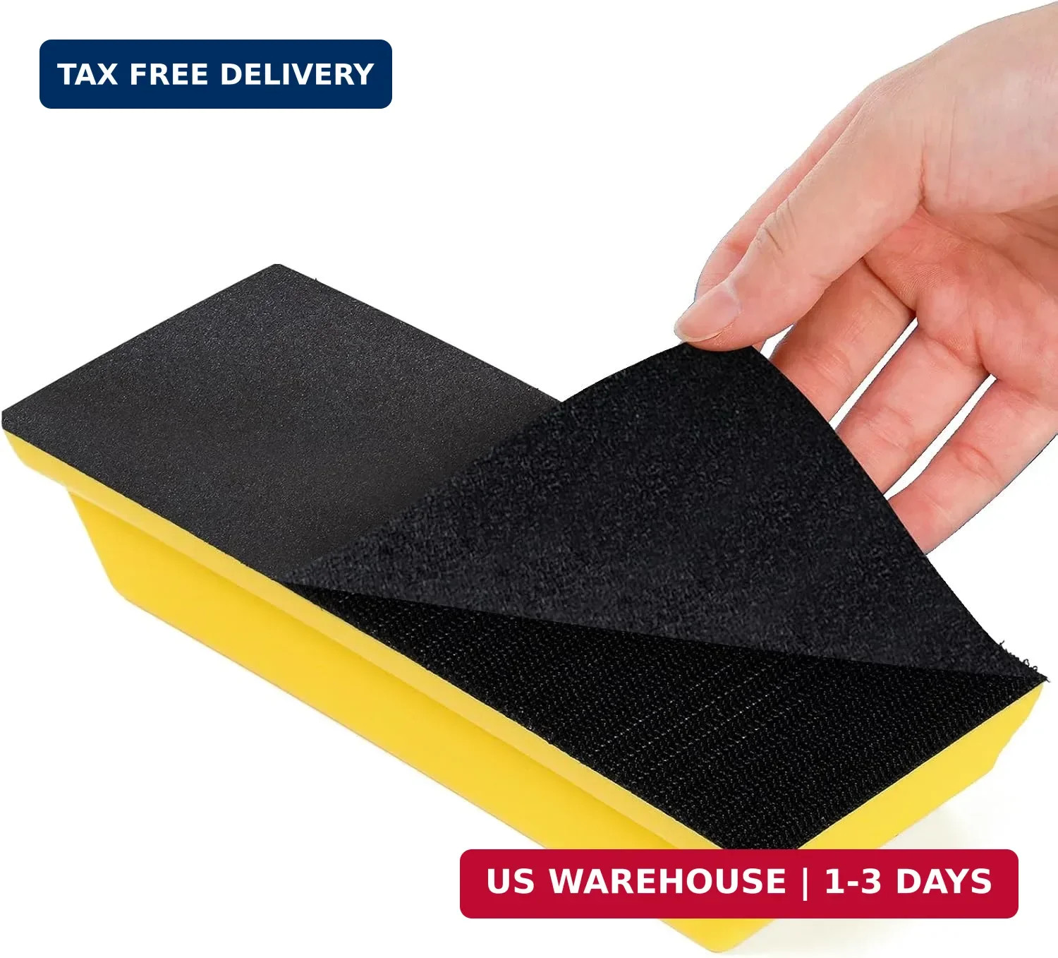 Fasmov Sanding Block Set, 3 Pack Rectangle Auto Body Sanding Block, 10.75″, 7.7″