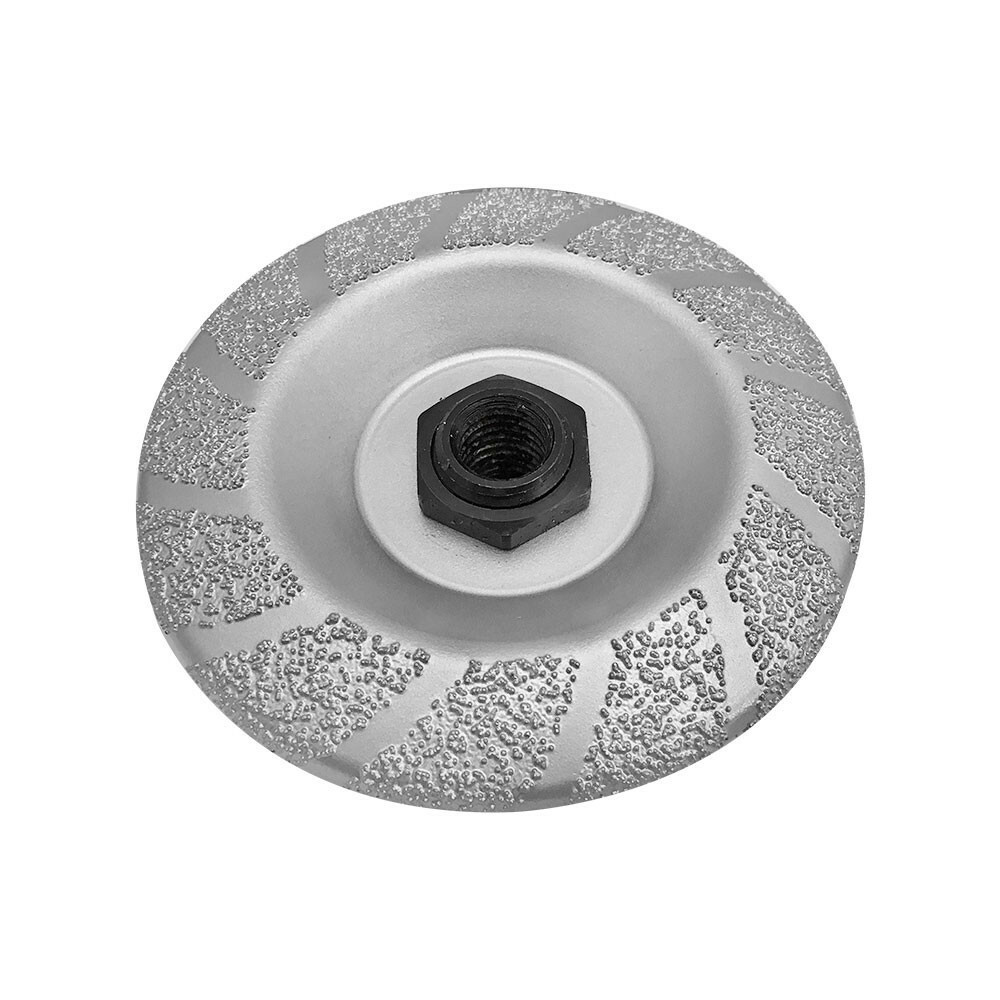 4-1/2″ x 5/8”-11mm Threaded Arbor Vacuum Brazed Diamond Metal Grinding Wheel
