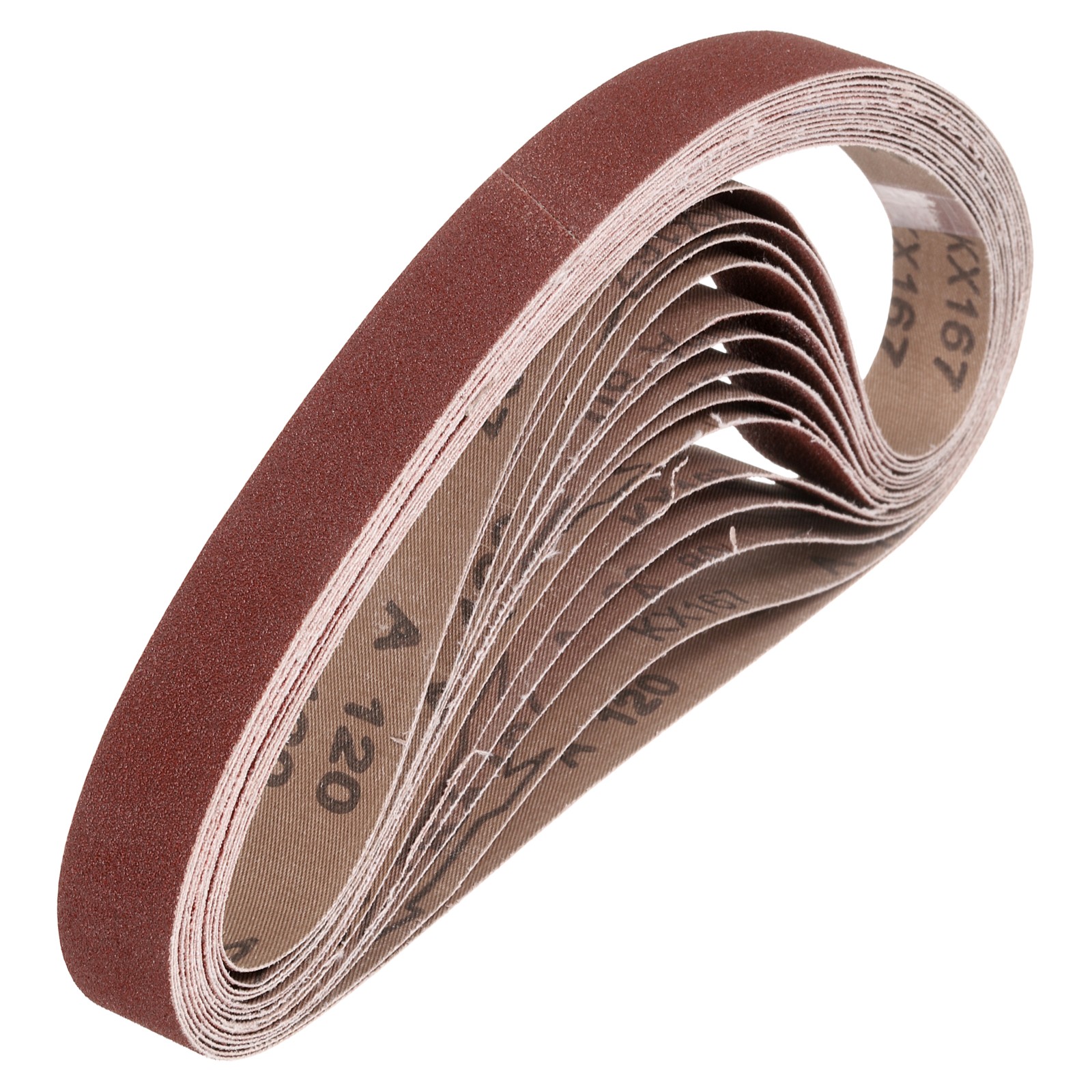1-1/8 x 21 Inch Sanding Belts, 15 Pcs 120 Grits Aluminum Oxide