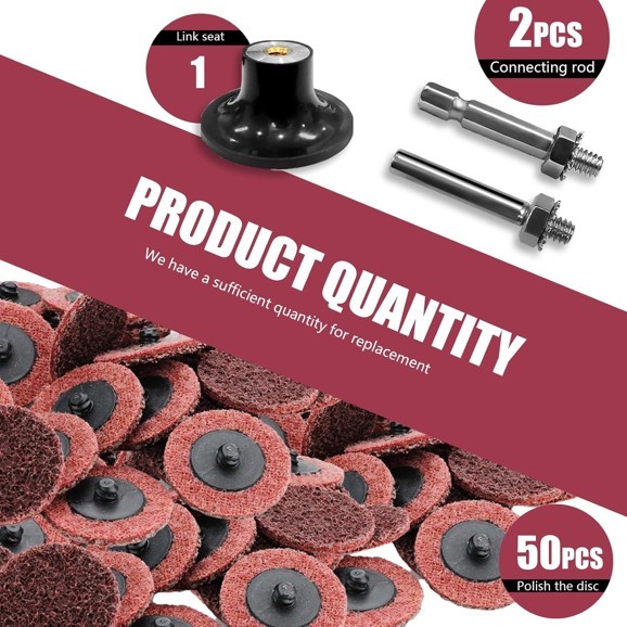 Surface Conditioning Discs 50Pcs 2 Inch Aluminum Oxide Fast Grind Rust Removal