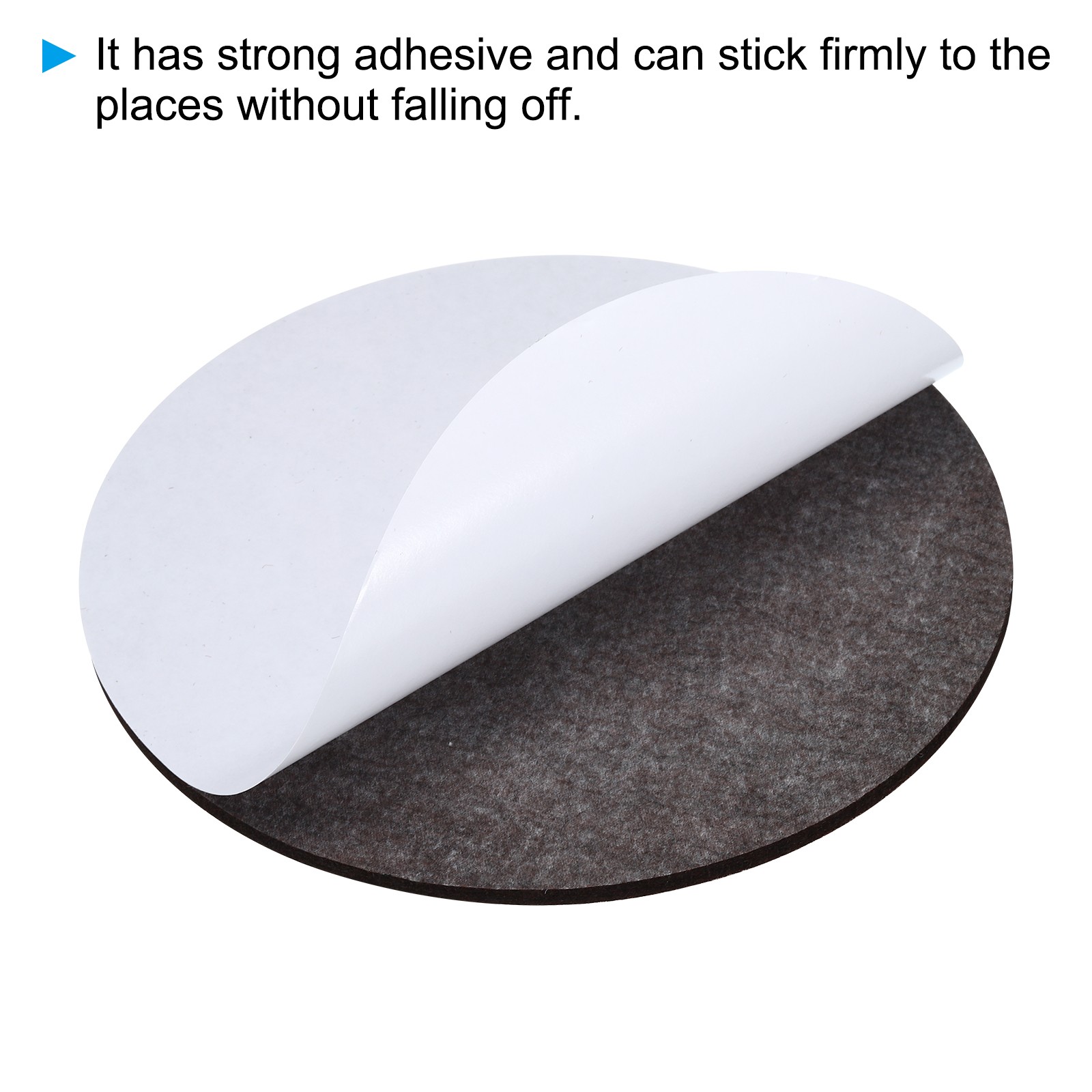 7.9″ Diameter Adhesive Non-Slip Backed Felt, 5mm Thickness, Brown