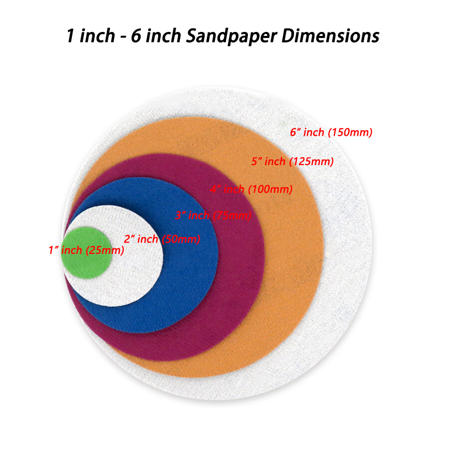 1″ – 7″ inch Flocking Sandpaper Hook & Loop Wet Dry Sanding Paper 60-10000 Grit