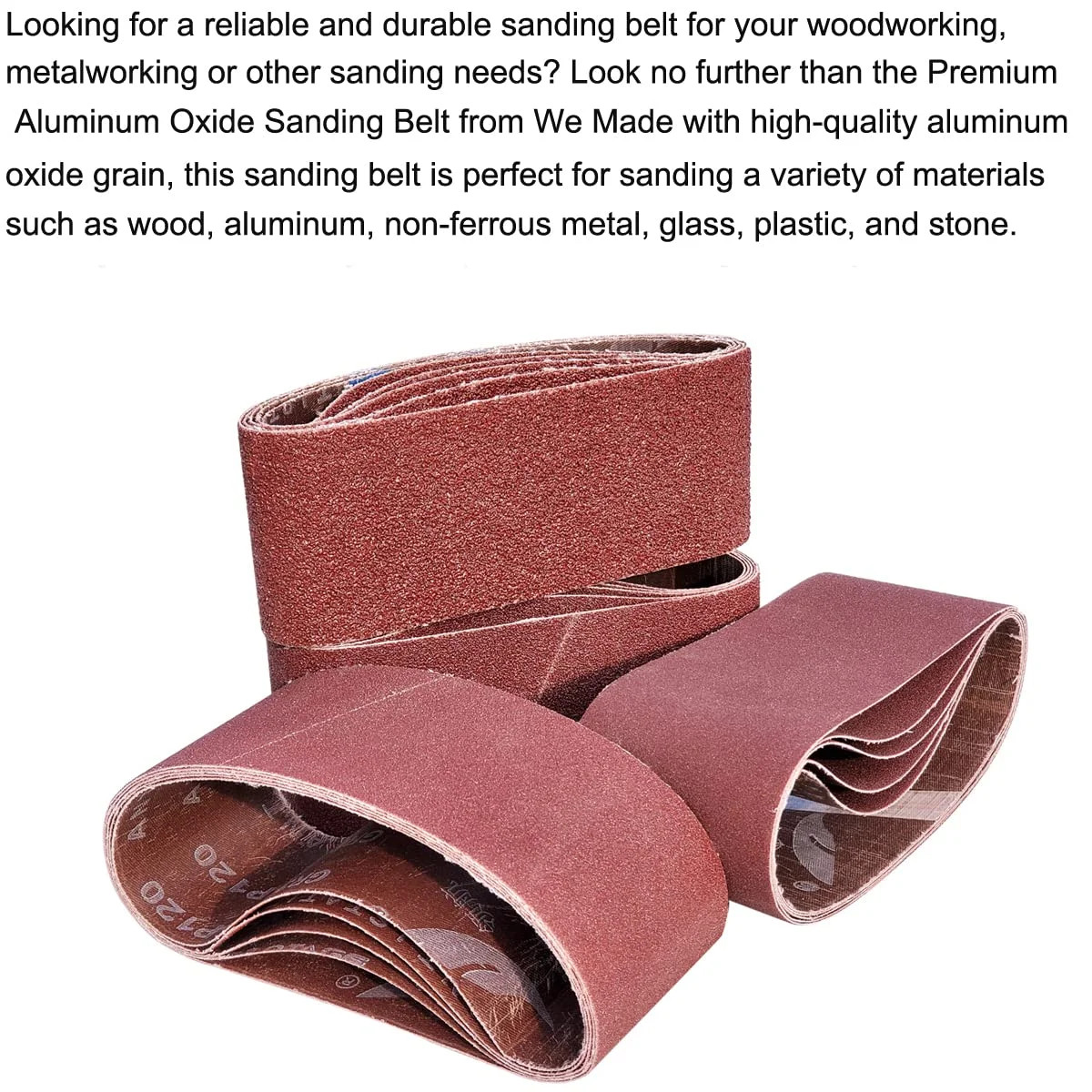 18 Pack 2-1/2 x 16 Inch Abrasive Sanding Belts Kit – 60 80 120 150 240 400 Gr…