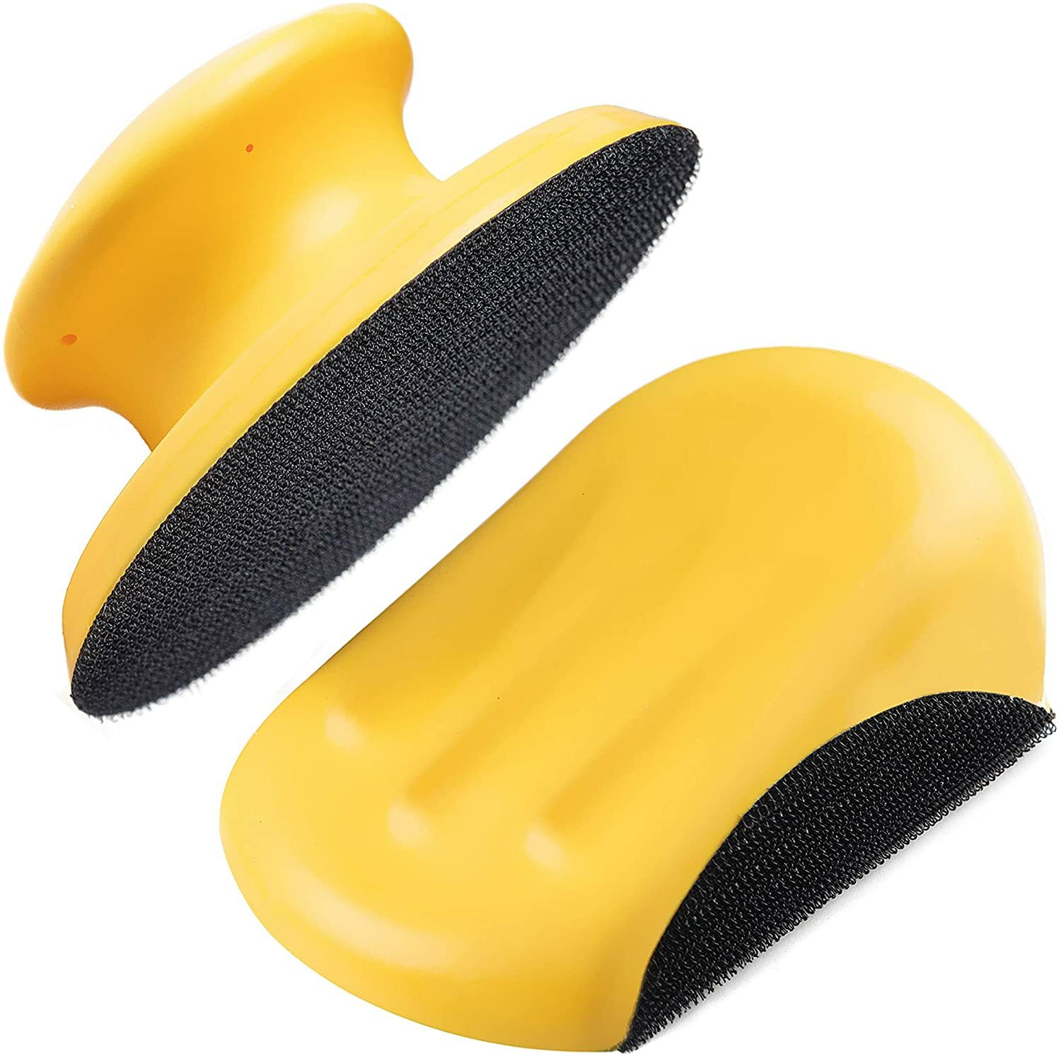 5inch Mouse Round Foam Hand Sander Sanding Blocks Pads Hook Loop Sandpaper Discs