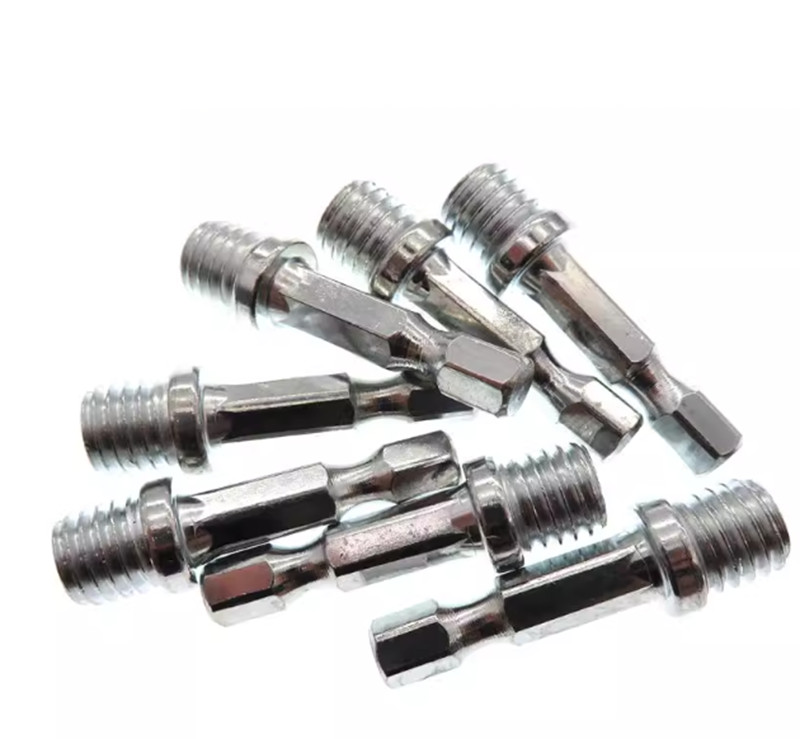 M10 M14 Thread to Power Drill Adapter 1/4″ Hex Shank for Polishing Backing Pads