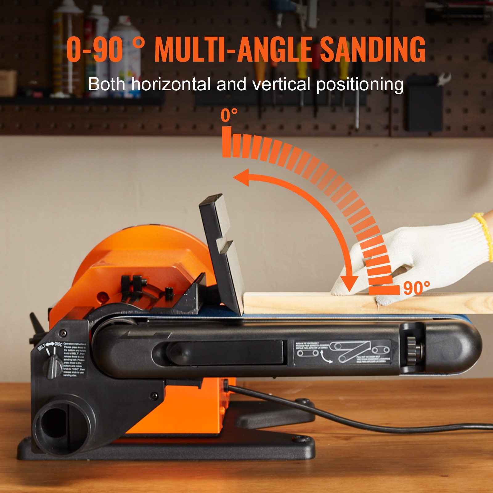 Uimoso Belt and Disc Sander Combo with 6″ Disc and 4″ x 36″ Belt, 5A Motor