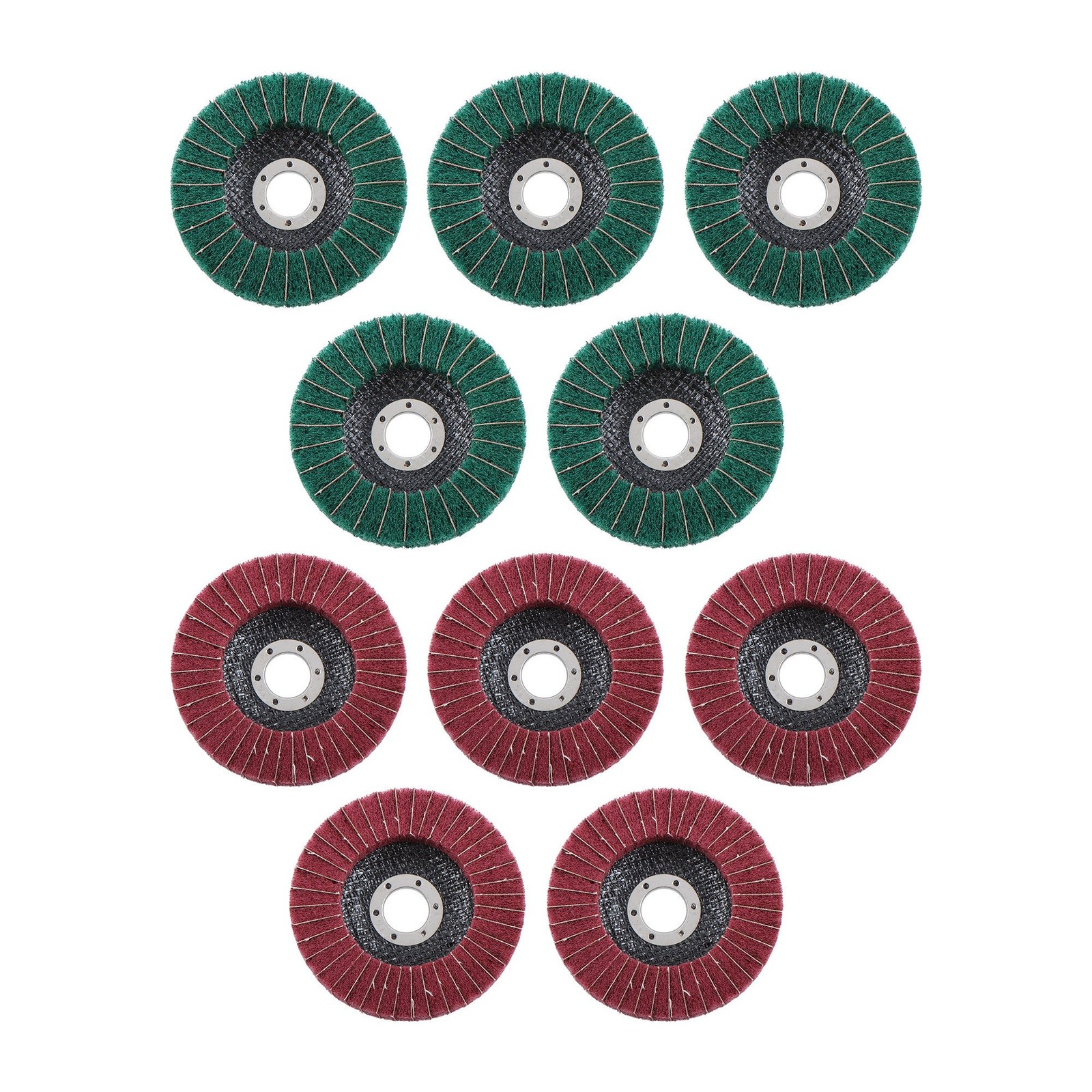 10 Pack: 4-1/2″ x 7/8″ Scour Flap Discs Grinding Sanding Discs (120 & 240 Grit)