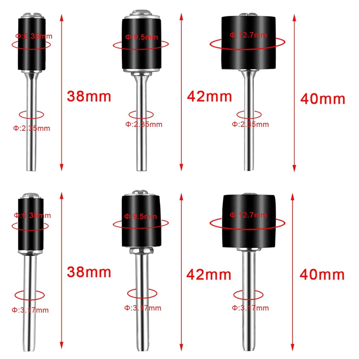 132PCS Sanding Drum Set with 120 Sleeves & 12 Mandrels for Dremel Rotary Tool