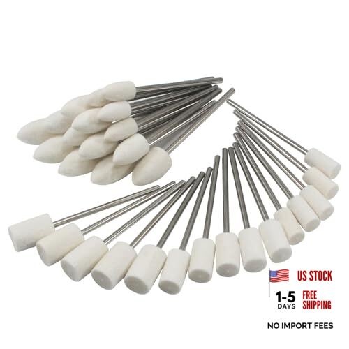 75mm Extra Long Flet Polishing Bits, 1/8” Extented Cone & Cylinder Shape