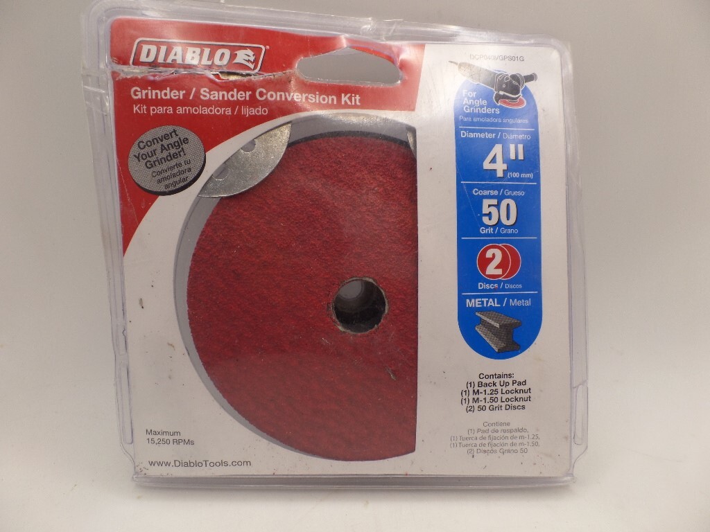 DIABLO DCP040VGPS01G 4 IN. M10 50-GRIT GRINDER/SANDER CONVERSION KIT