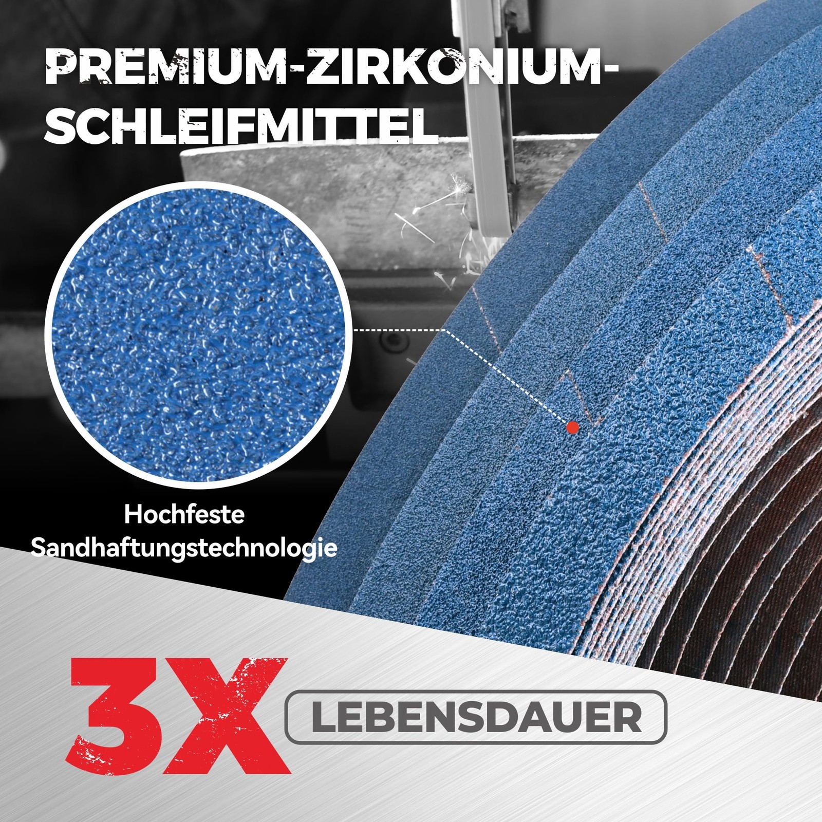 3/8 x 13 Inch Zirconia Sanding Belts, 40Pcs 10 Each of 40/60/80/120 Grits