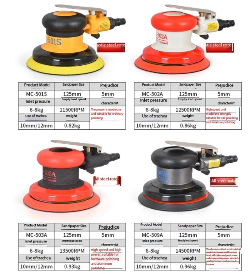 Pneumatic Sander, Air Sander, Pneumatic Polishing, Waxing, and Buffing Machine