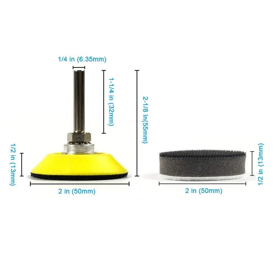 WALANG 2 Inch 50mm Hook and Loop Sanding Pad for Sanding Discs with 1/4 Inche…