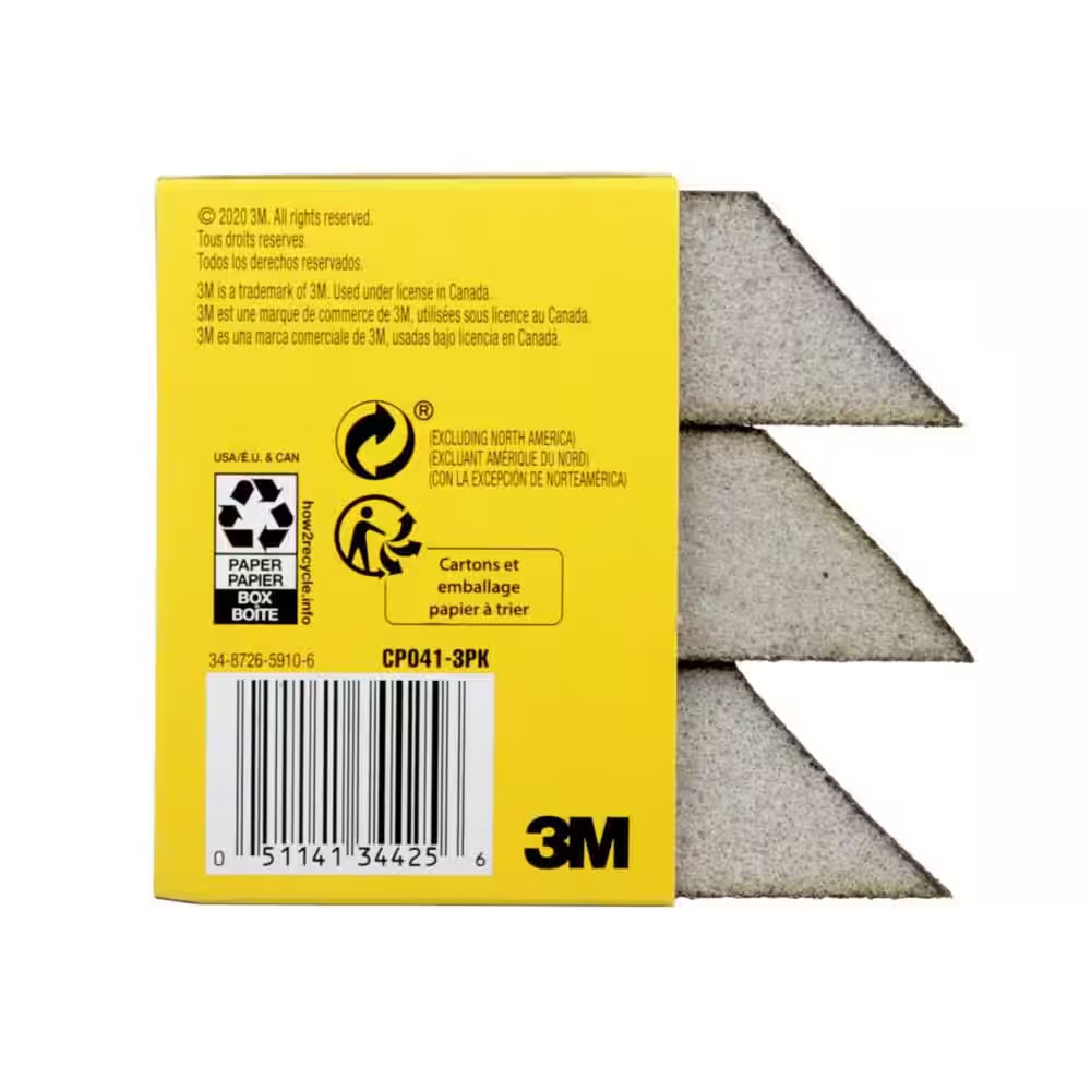 General Purpose Sanding Sponge 2 7/8 In. X 4-7/8 In. 80 Medium-Grit Single Angle