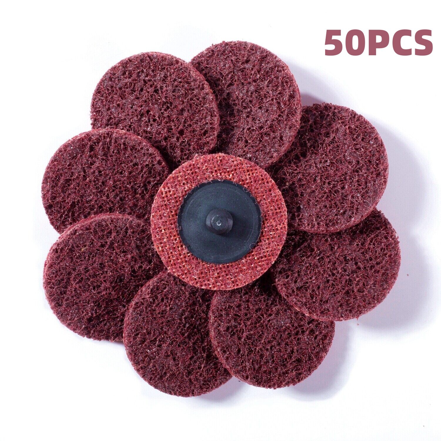 50PCS 2 inch Die Grinder Medium Surface Conditioning Roll Lock Sanding Discs