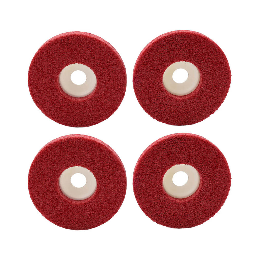 2-10Pcs 4” Nylon Fiber Polishing Wheel Abrasive Buffing Disc For Angle Grinder